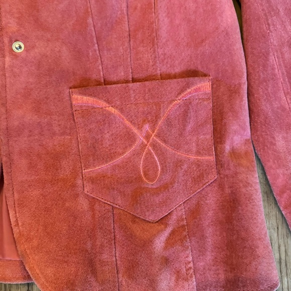 Peach Suede Blazer - Picture 2 of 4